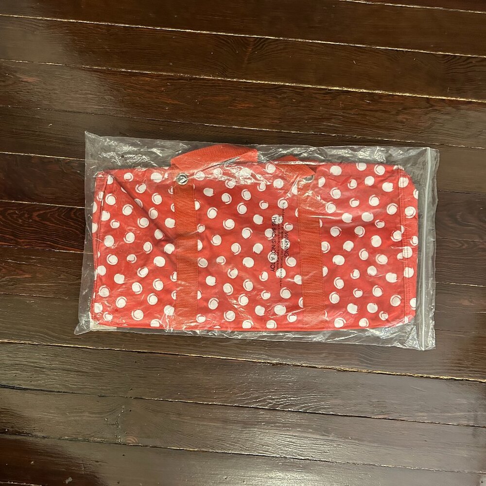 Thirty One large Utility Tote Swirl Dot New in Package